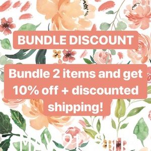 BUNDLE DISCOUNT: Bundle 2 items get 10% off